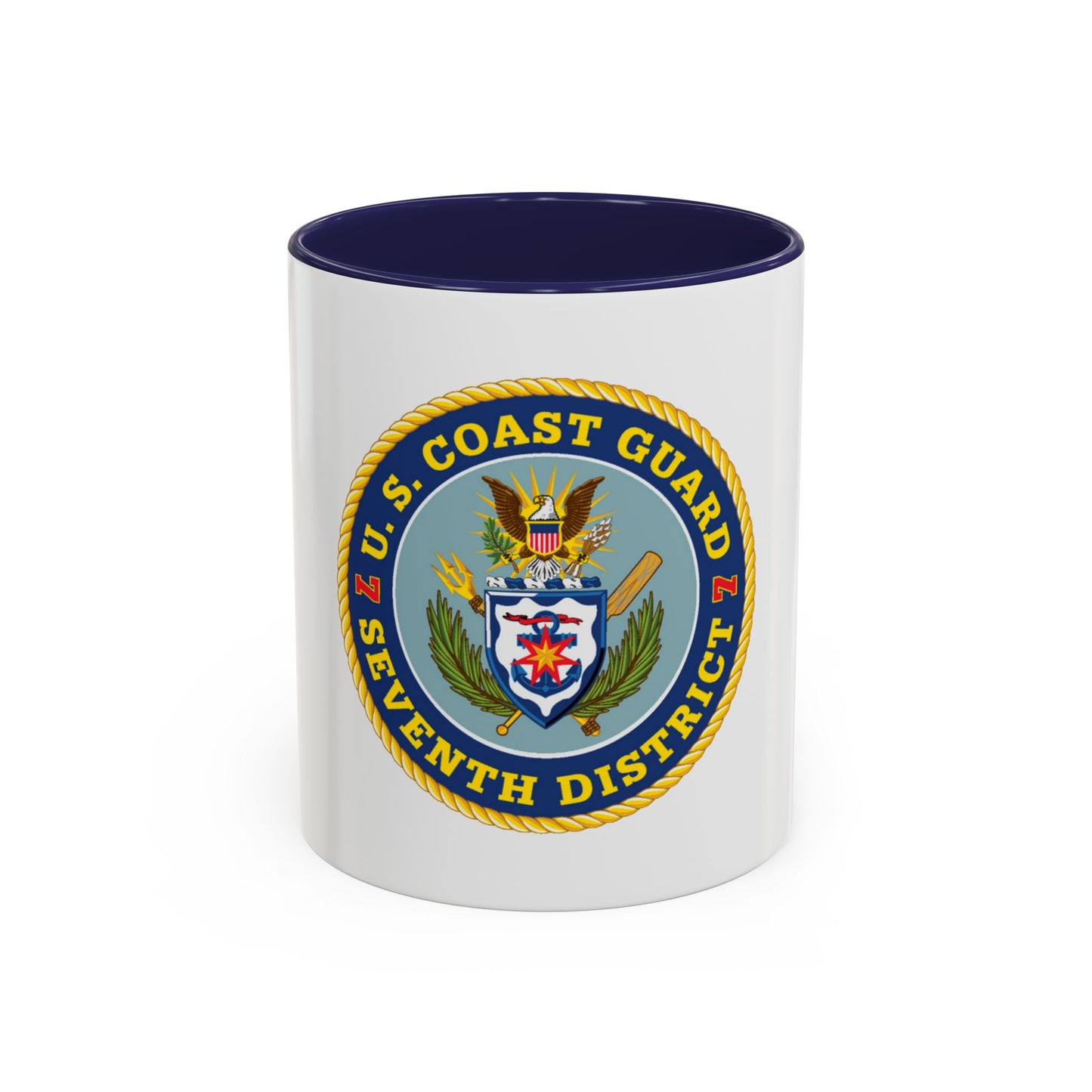 USCG Seventh District (U.S. Coast Guard) Accent Coffee Mug