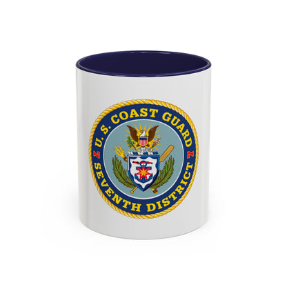 USCG Seventh District (U.S. Coast Guard) Accent Coffee Mug