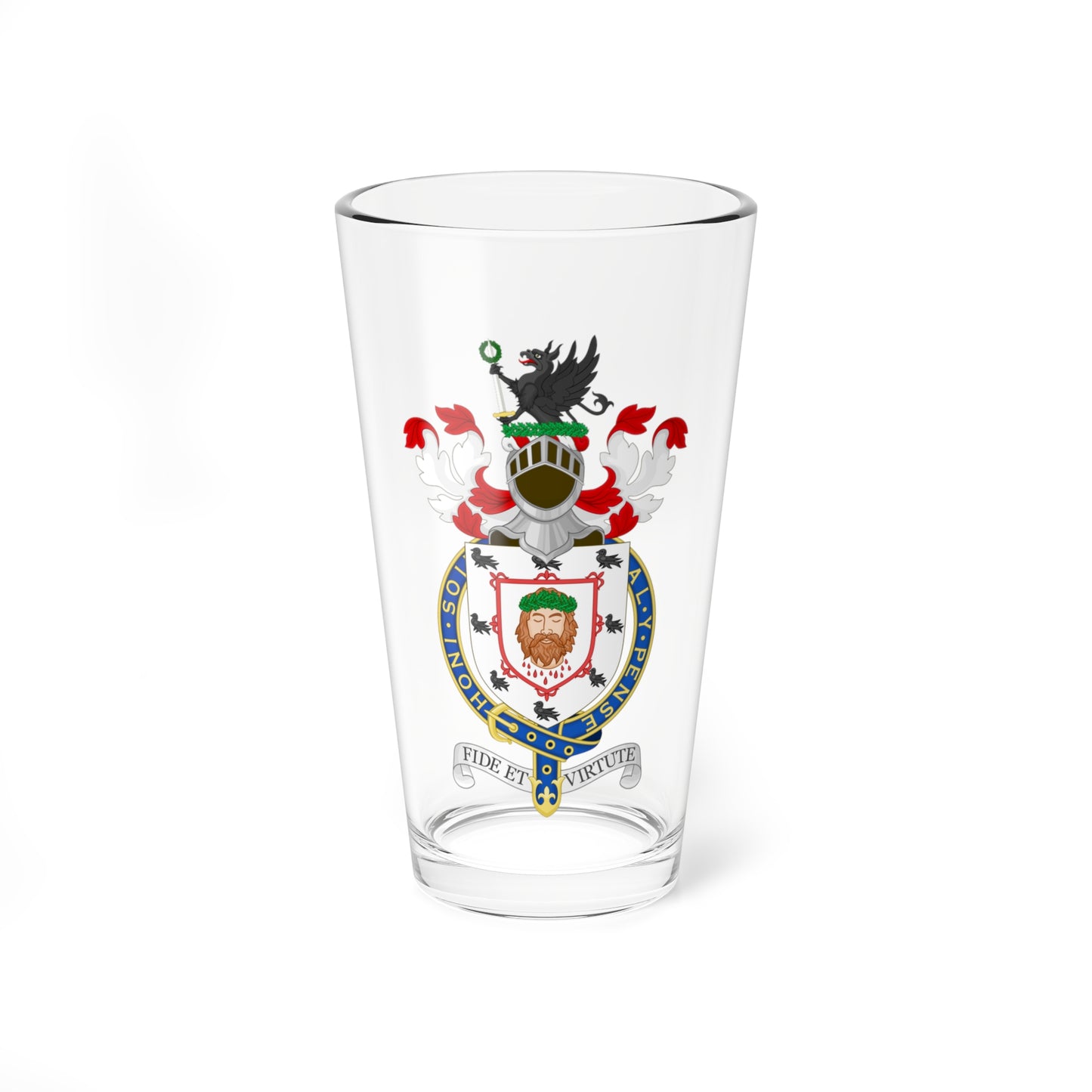 Coat of Arms of William Gladstone 7th Baronet (United Kingdom) (Coat of Arms) Pint Glass 16oz