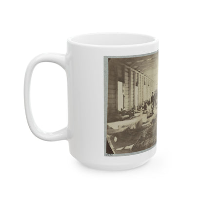 A Ward In Hospital At Convalescent Camp Near Alexandria, Va. (U.S. Civil War) White Coffee Mug