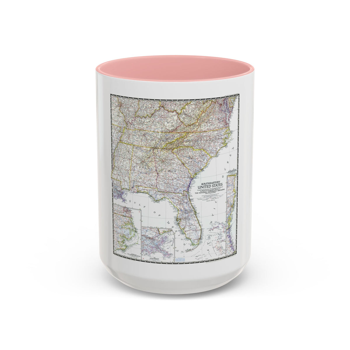 USA - Southeastern (1947) (Map) Accent Coffee Mug