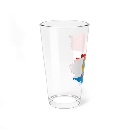 Flag-map of Samara Oblast (Russia) Pint Glass 16oz