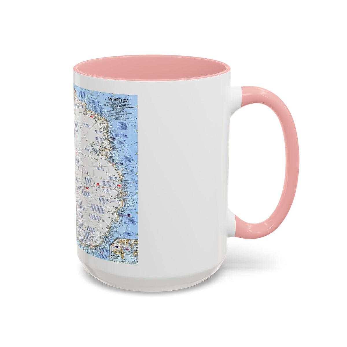 Antarctica (1963) (Map) Accent Coffee Mug