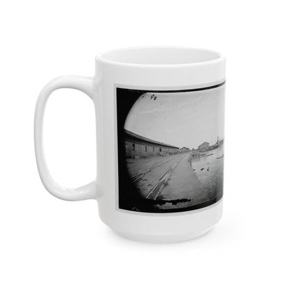 Aquia Creek Landing, Virginia. View Of Wharf (U.S. Civil War) White Coffee Mug
