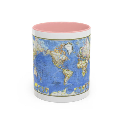 World Map (1965) (Map) Accent Coffee Mug
