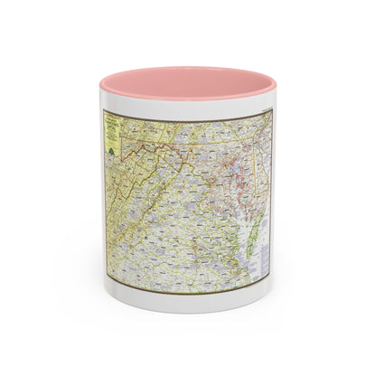 USA - Round About the Nation's Capital (1956) (Map) Accent Coffee Mug