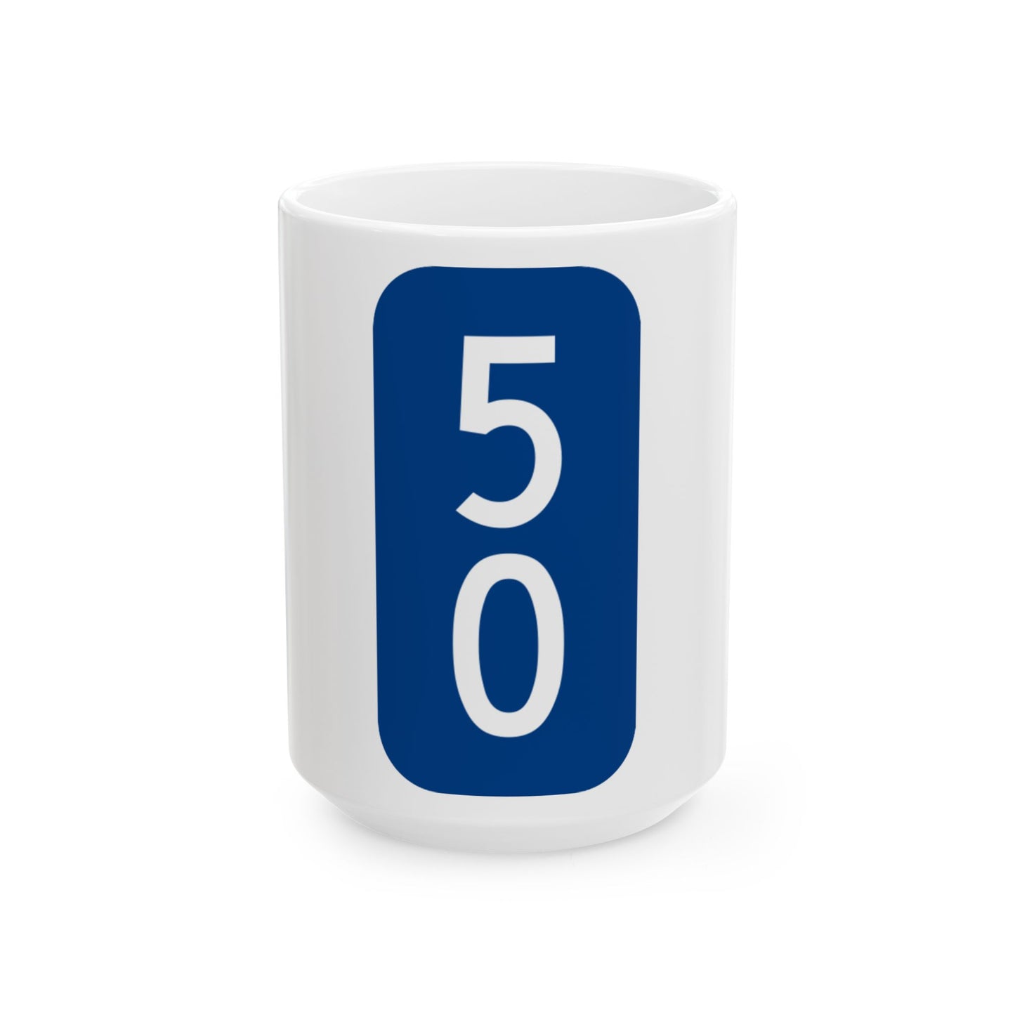Warren County 50 NY tab (New York) (Road Sign) White Coffee Mug