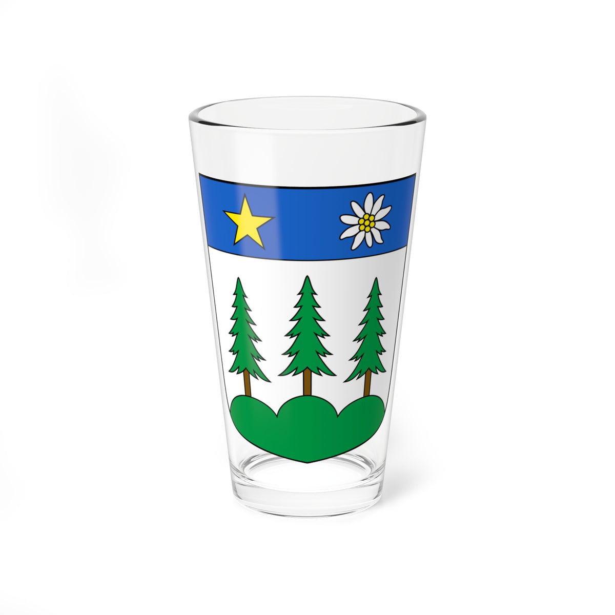 Icogne-blazon (Switzerland) (Coat of Arms) Pint Glass 16oz