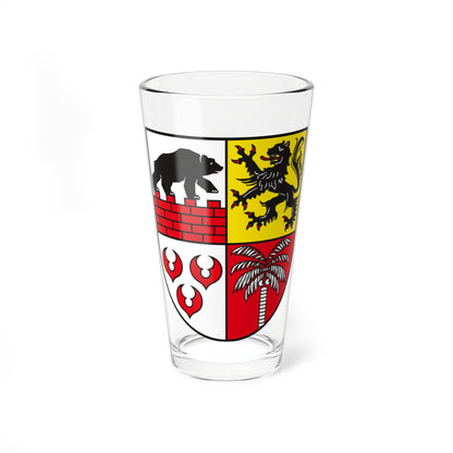 DE-ST 15-0-82 Landkreis Anhalt-Bitterfeld COA (Germany) (Coat of Arms) Pint Glass 16oz