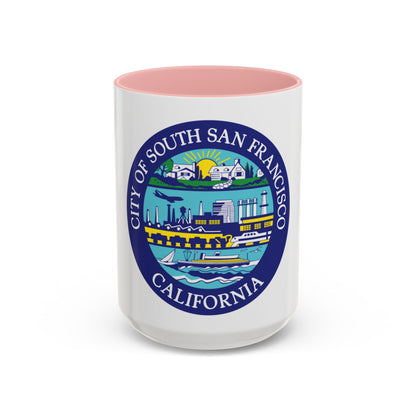 Seal of South San Francisco California - Accent Coffee Mug