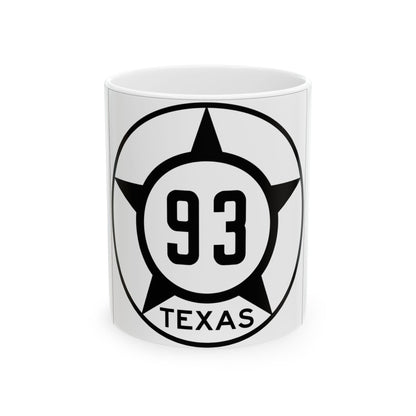Old Texas 93 (Texas) (Road Sign) White Coffee Mug
