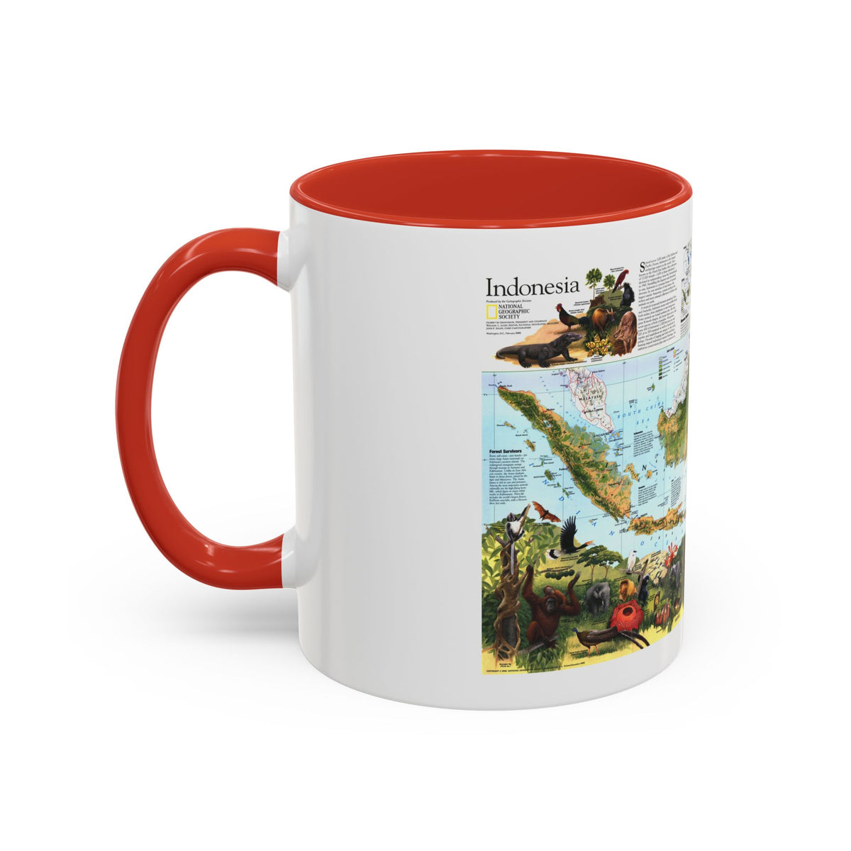 Indonesia 2 (1996) (Map) Accent Coffee Mug