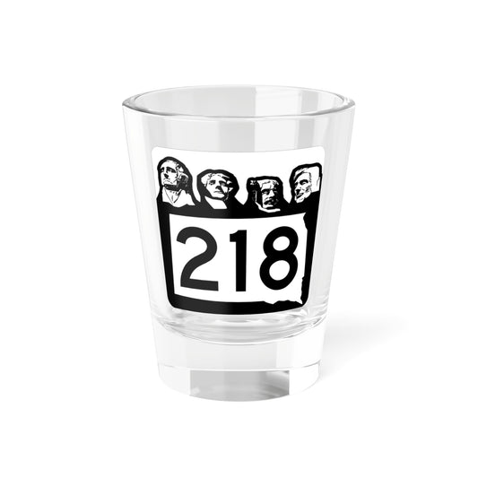 SD 218 1960 (South Dakota) (Road Sign) Shot Glass 1.5oz