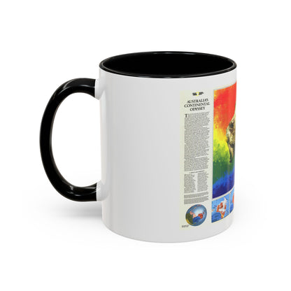Australia's Continental Odyssey (1988) (Map) Accent Coffee Mug