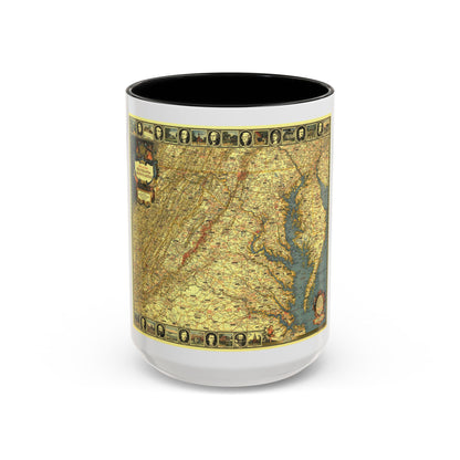 USA - Washington, Historic and Scenic (1939) (Map) Accent Coffee Mug