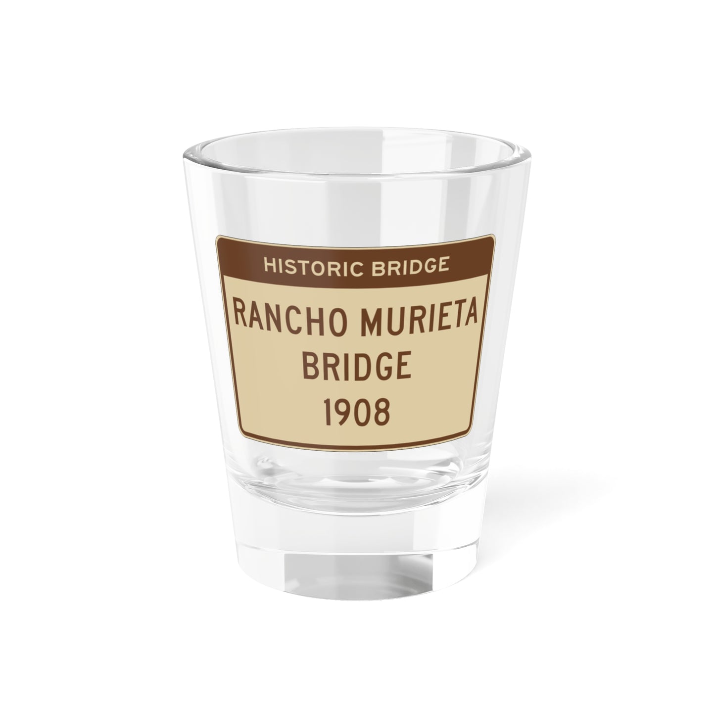 MUTCD-CA S29-1 (California) (Road Sign) Shot Glass 1.5oz