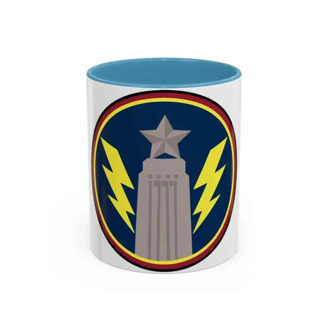 147th OS Sq. (U.S. Air Force) Accent Coffee Mug 11oz Light Blue - Go Mug Yourself