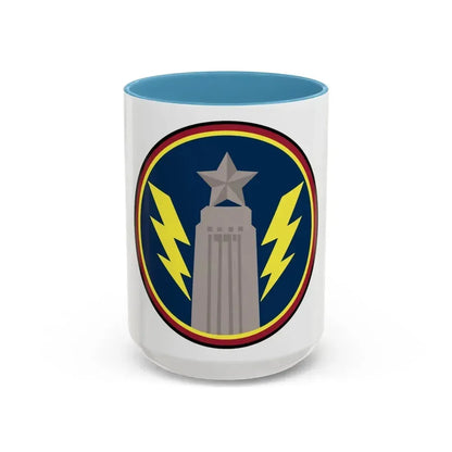 147th OS Sq. (U.S. Air Force) Accent Coffee Mug 15oz Light Blue - Go Mug Yourself