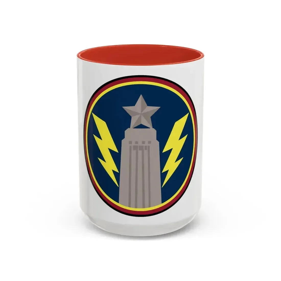 147th OS Sq. (U.S. Air Force) Accent Coffee Mug 15oz Red - Go Mug Yourself