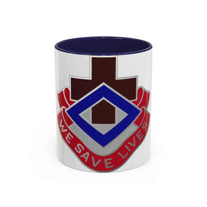 148 Evacuation Hospital (U.S. Army) Accent Coffee Mug-11oz-Navy-Go Mug Yourself