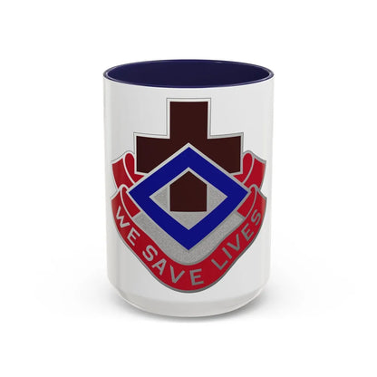 148 Evacuation Hospital (U.S. Army) Accent Coffee Mug-15oz-Navy-Go Mug Yourself