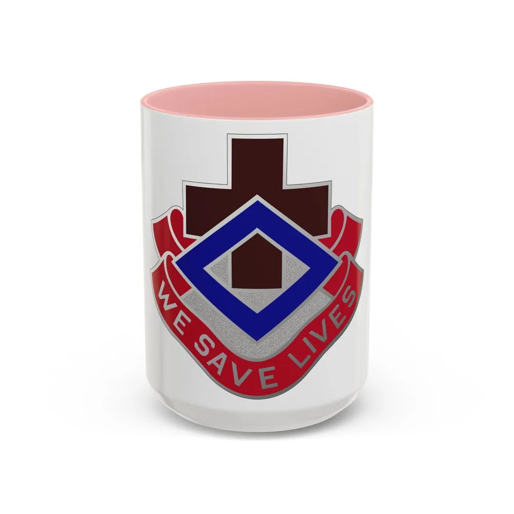 148 Evacuation Hospital (U.S. Army) Accent Coffee Mug-15oz-Pink-Go Mug Yourself