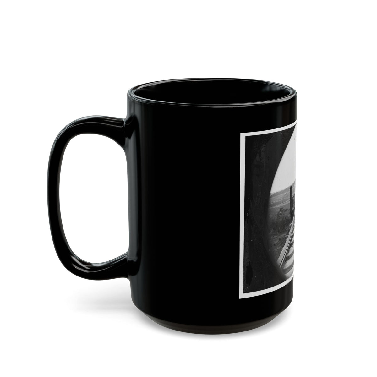 Farmville, Va., Vicinity. High Bridge Of The South Side Railroad Across The Appomattox (U.S. Civil War) Black Coffee Mug