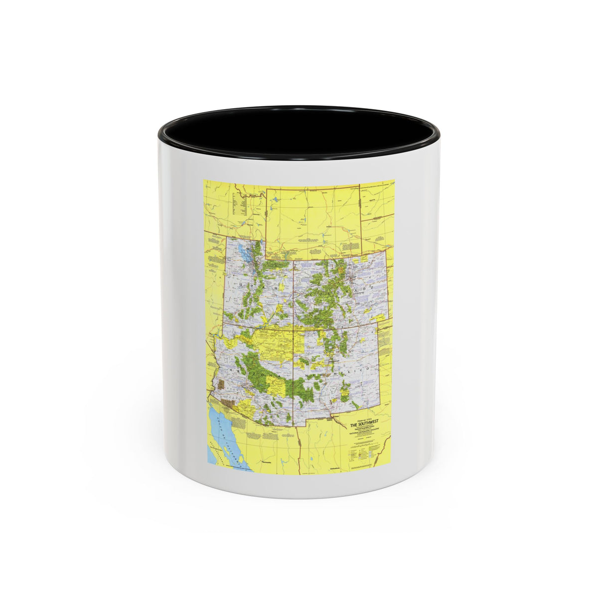 USA - Southwest 1 (1977) (Map) Accent Coffee Mug