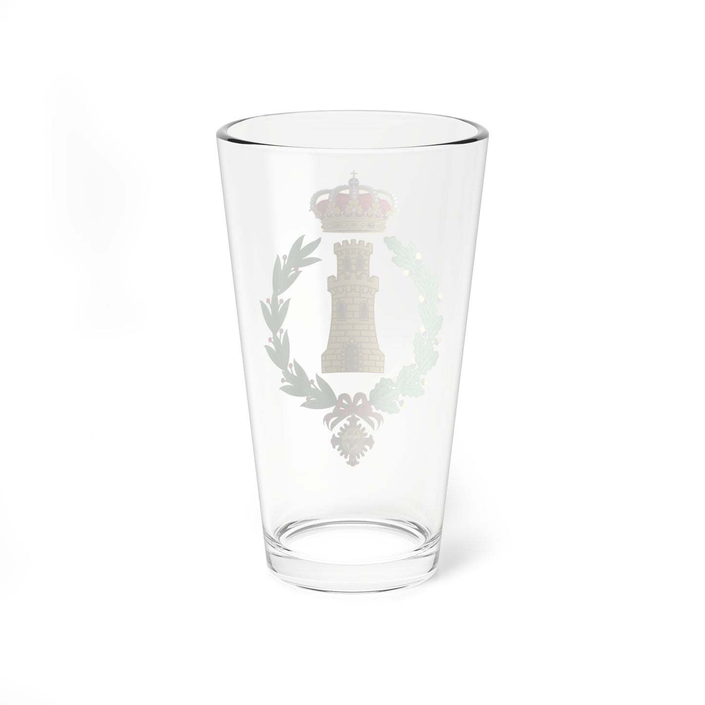 Emblem of the Spanish Military Engineers (Spain) (Coat of Arms) Pint Glass 16oz