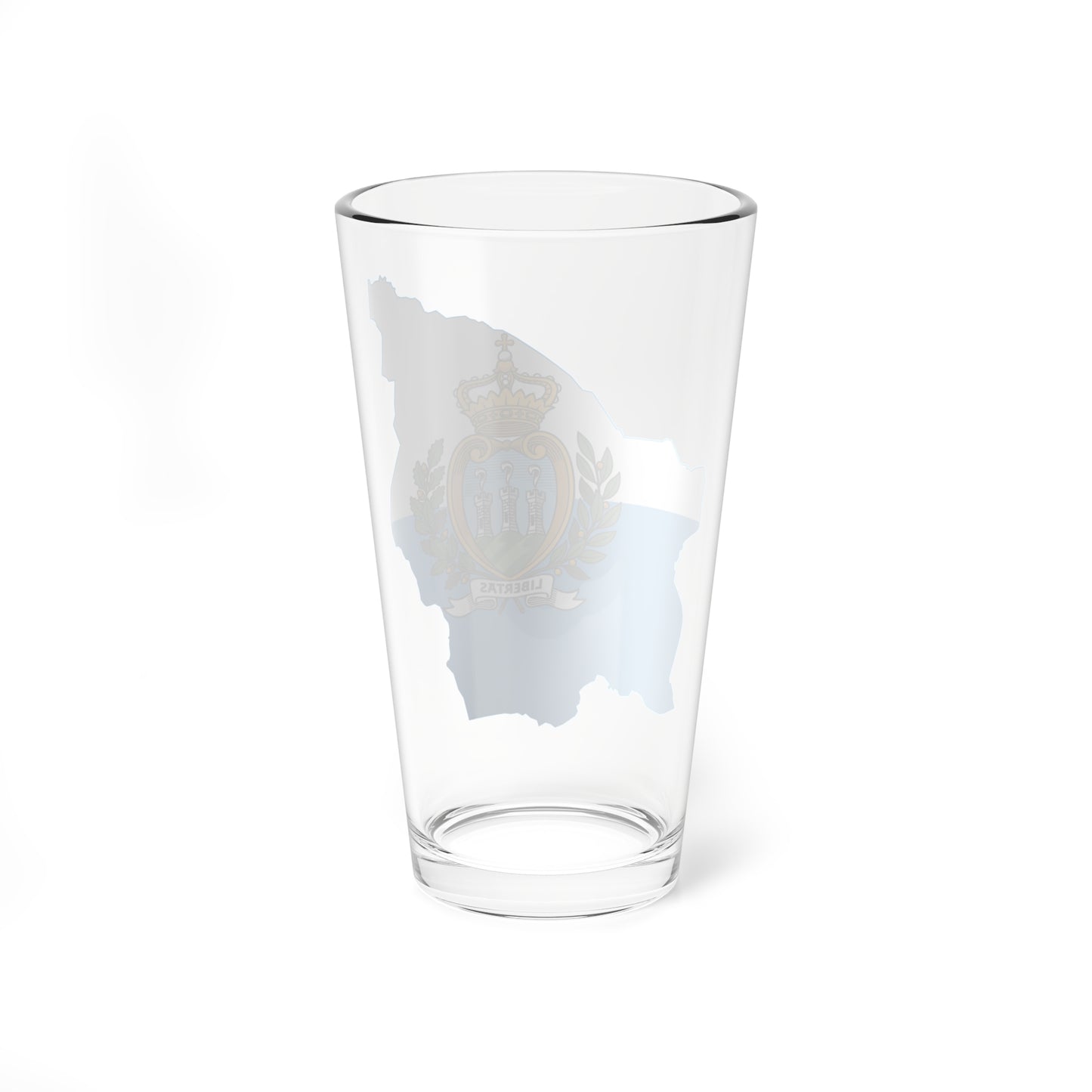 Flag map of San Marino (San Marino) Pint Glass 16oz