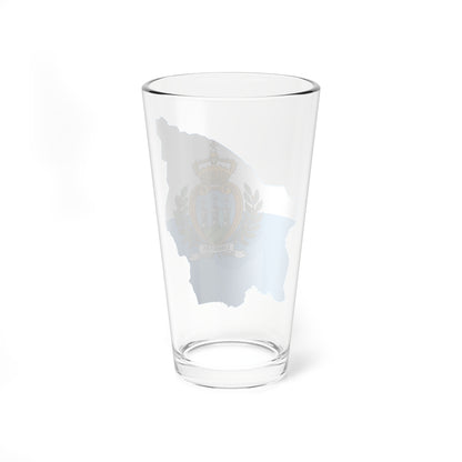 Flag map of San Marino (San Marino) Pint Glass 16oz