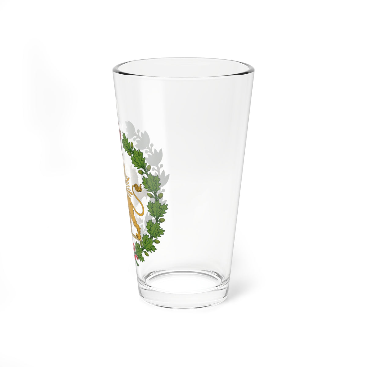 Imperial Emblem of the Pahlavi Dynasty Lion and Sun (Iran) (Coat of Arms) Pint Glass 16oz