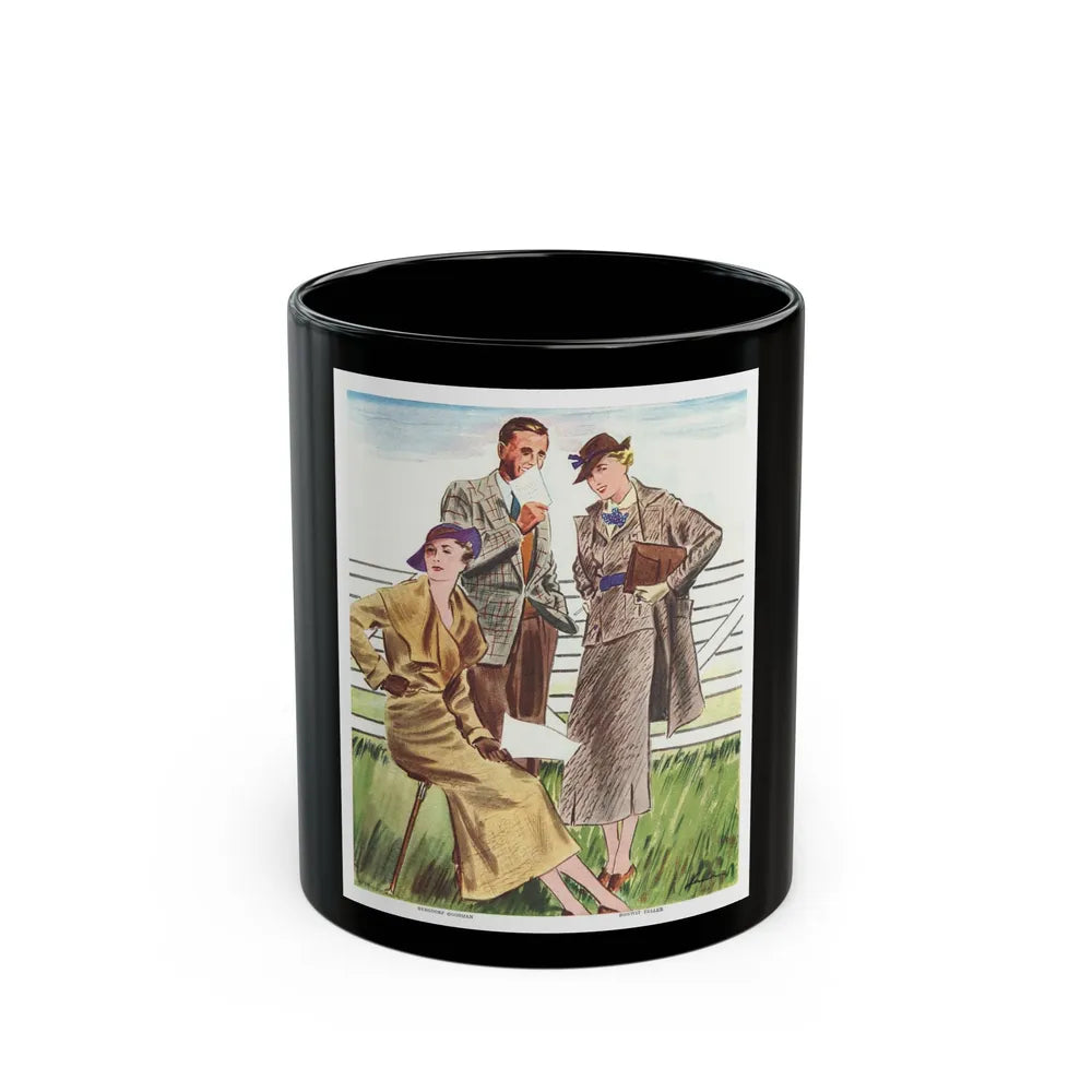 Fashion Illustration_1 - Black Coffee Mug-11oz-Go Mug Yourself