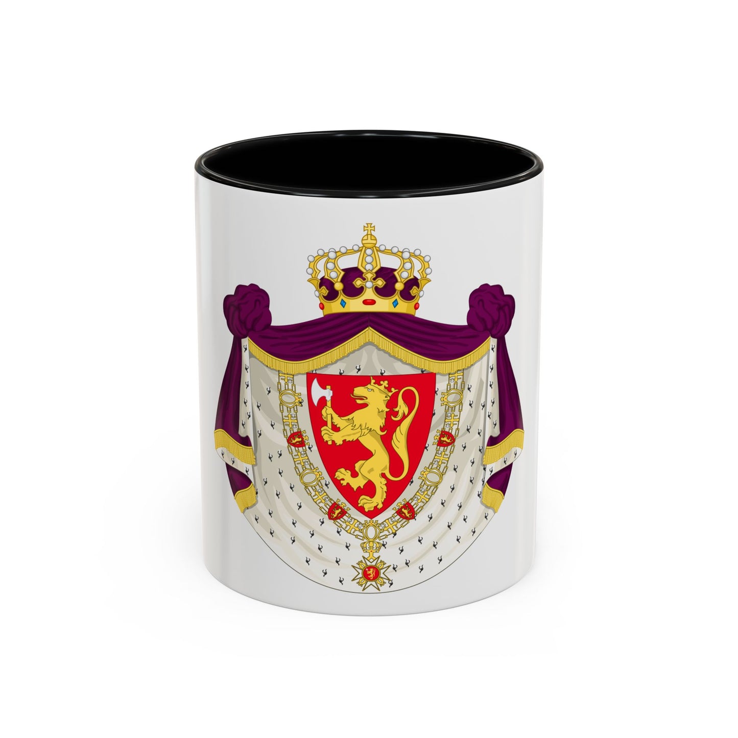 Greater royal coat of arms of Norway - Accent Coffee Mug