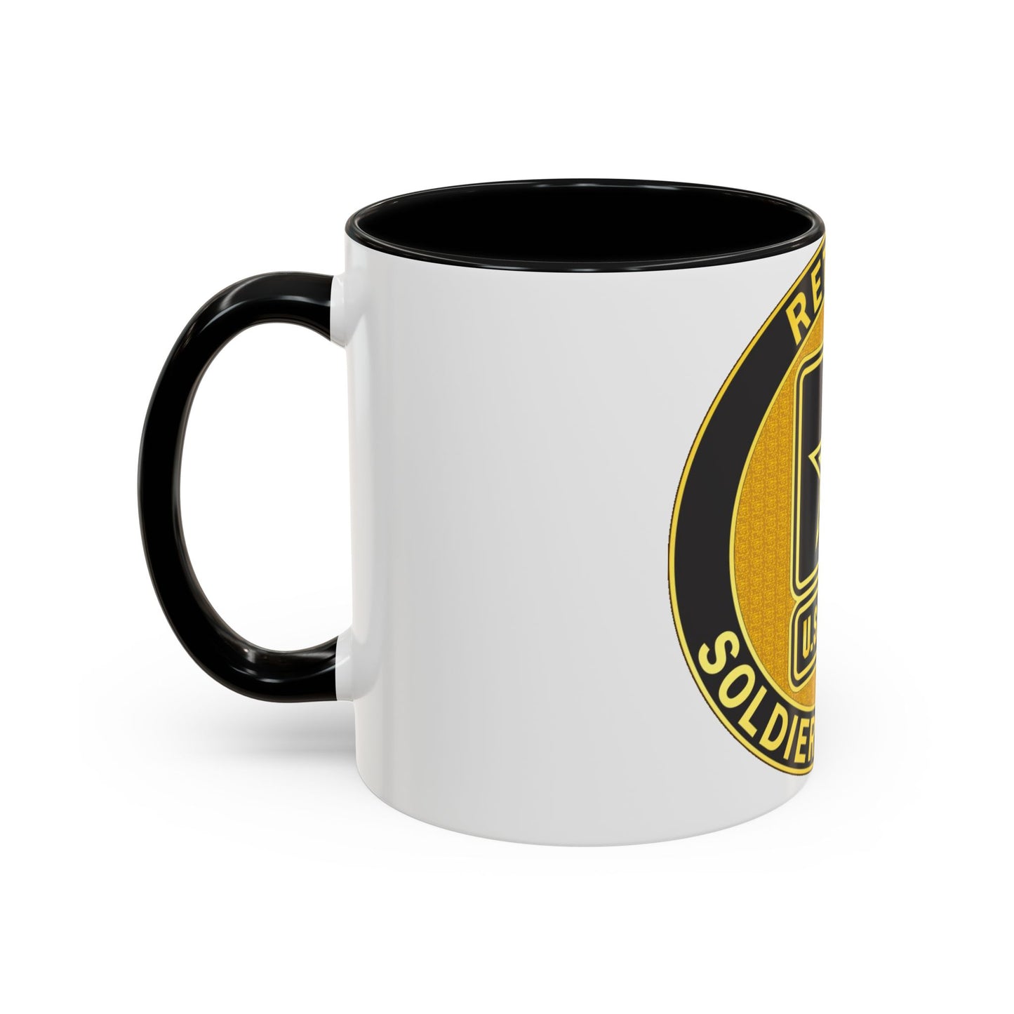 Mug à café avec insigne d'identification de service à la retraite (armée américaine)