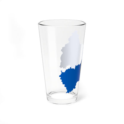 Flag-map of Cherkasy Oblast (Ukraine) Pint Glass 16oz