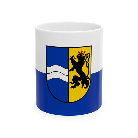 Drapeau du district de Rhin-Neckar en Allemagne - Tasse à café blanche