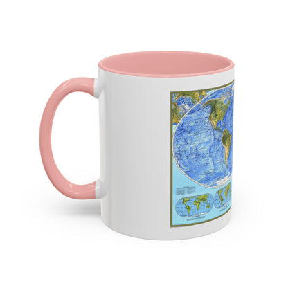 World Map - Physical (1994) (Map) Accent Coffee Mug