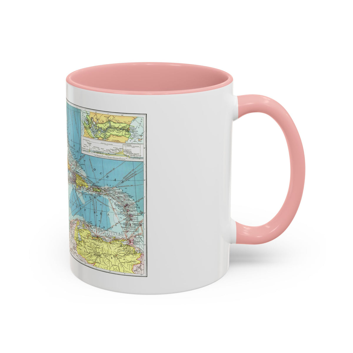 Central America (1913) (Map) Accent Coffee Mug