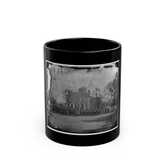 Washington, D.C. Marine Battalion In Front Of Commandant's House At The Marine Barracks (U.S. Civil War) Black Coffee Mug