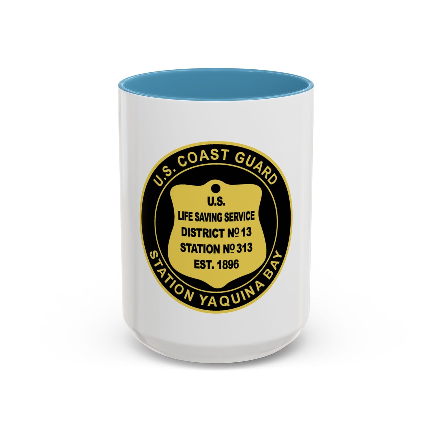USCG Station Yaquina Bay (U.S. Coast Guard) Accent Coffee Mug