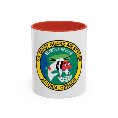 USCG Air Station Astoria (U.S. Coast Guard) Accent Coffee Mug