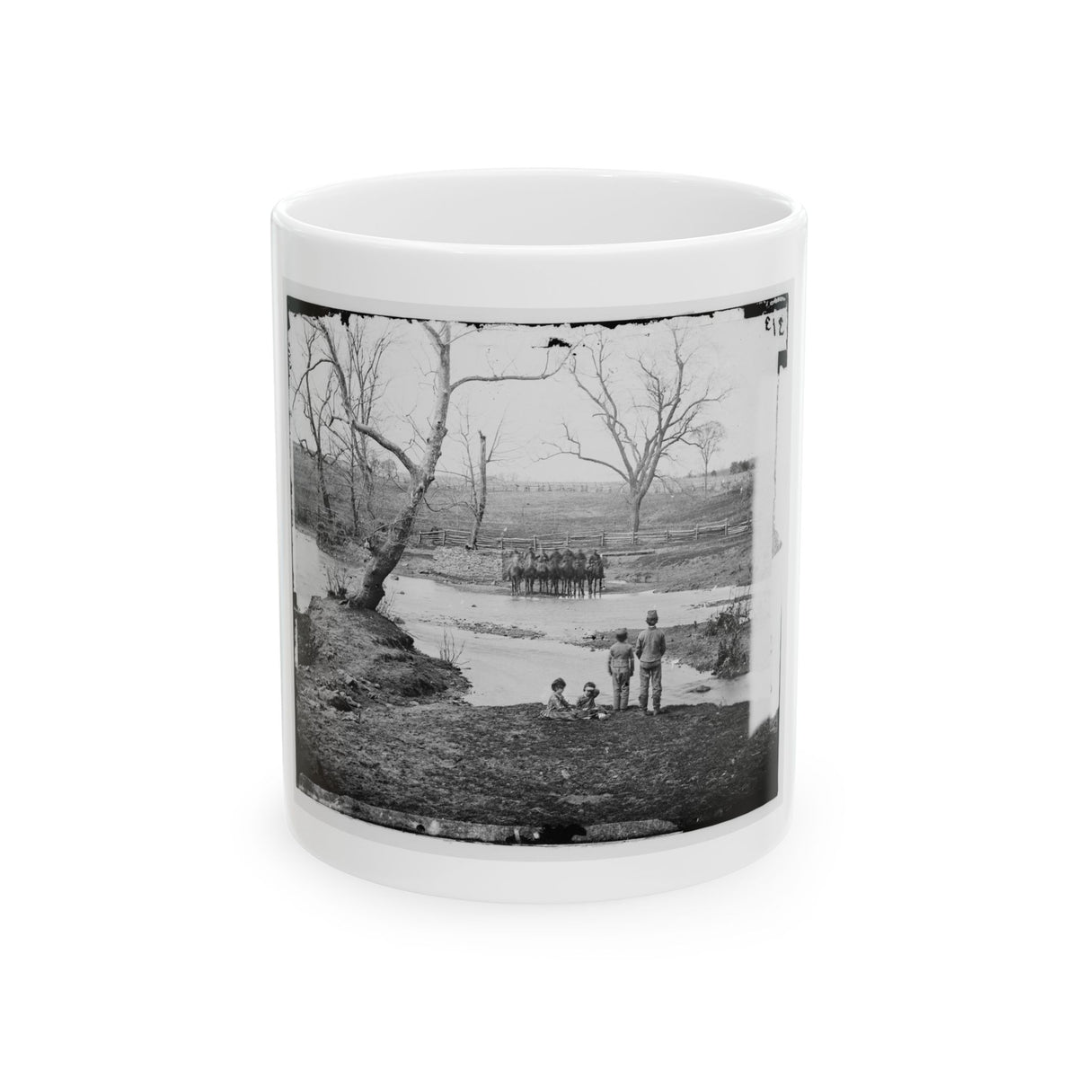 Bull Run, Va. Federal Cavalry At Sudley Ford (U.S. Civil War) White Coffee Mug