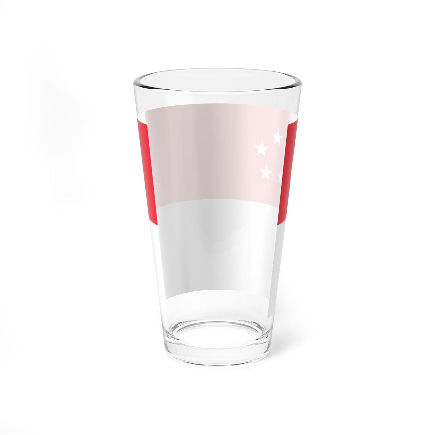 Flag of Singapore as Paths (Singapore) Pint Glass 16oz