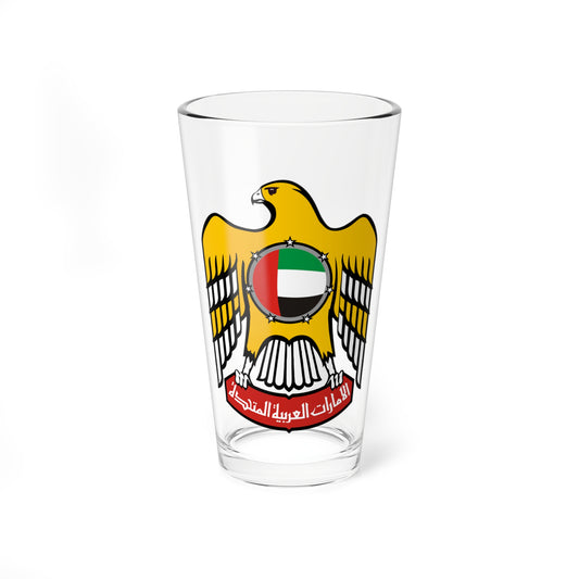 Emblem of the United Arab Emirates variant 3 (United Arab Emirates) (Coat of Arms) Pint Glass 16oz