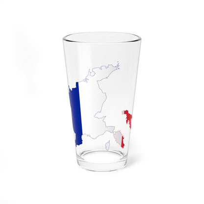 Flag-map of the First French Empire (France) Pint Glass 16oz