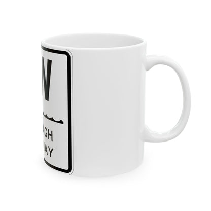 Wantagh Pkwy Shield (New York) (Road Sign) White Coffee Mug