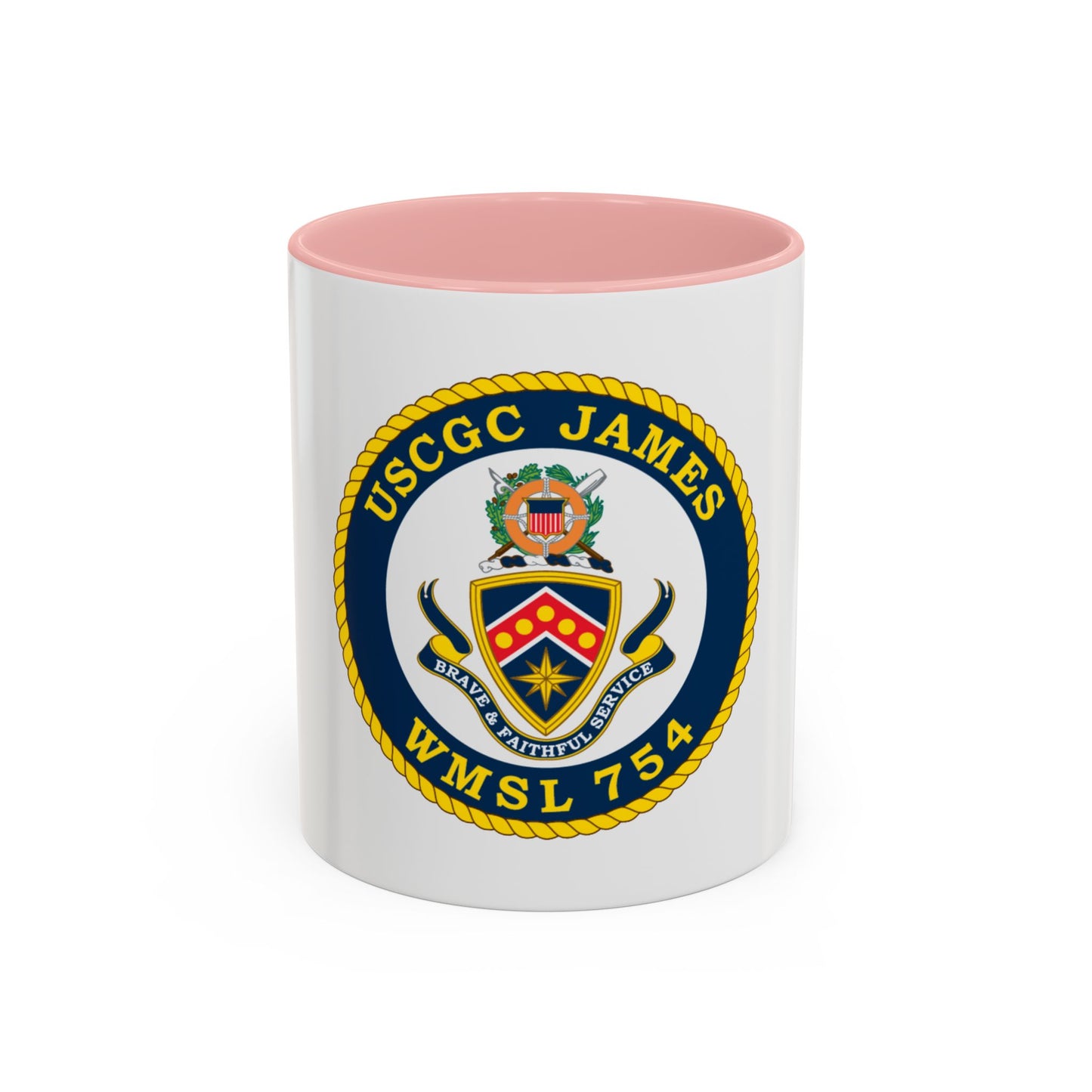 USCGC James WMSL 754 (U.S. Coast Guard) Accent Coffee Mug