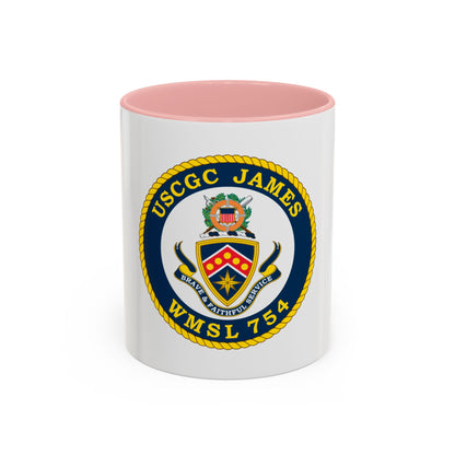 USCGC James WMSL 754 (U.S. Coast Guard) Accent Coffee Mug