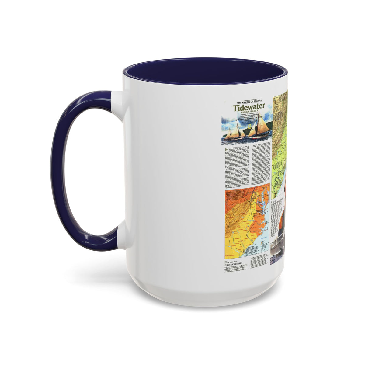 USA - Tidewater and Environs 2 (1988) (Map) Accent Coffee Mug